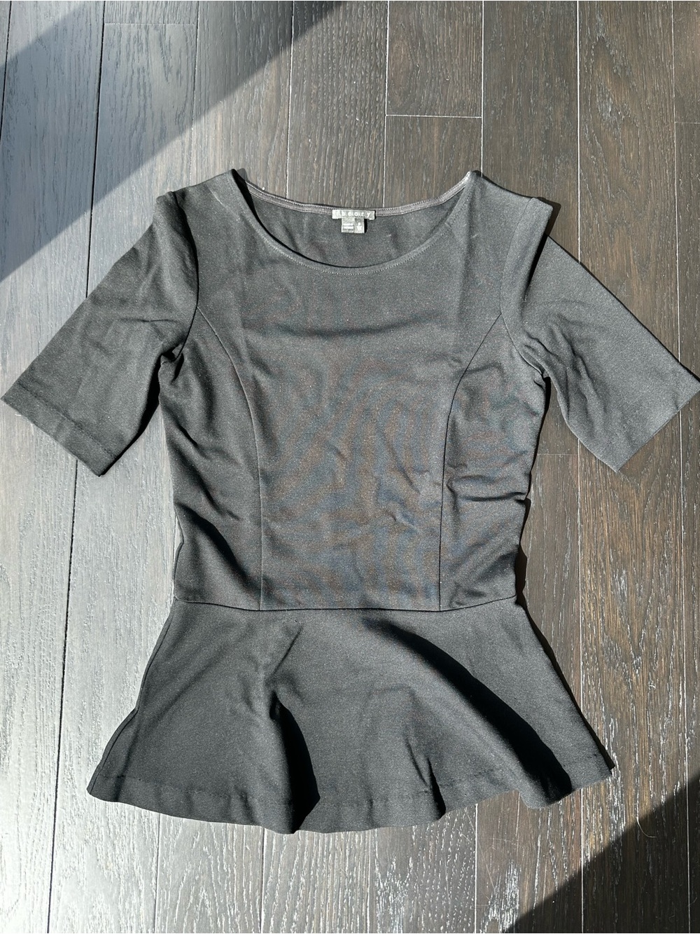 Theory Black Peplum Top